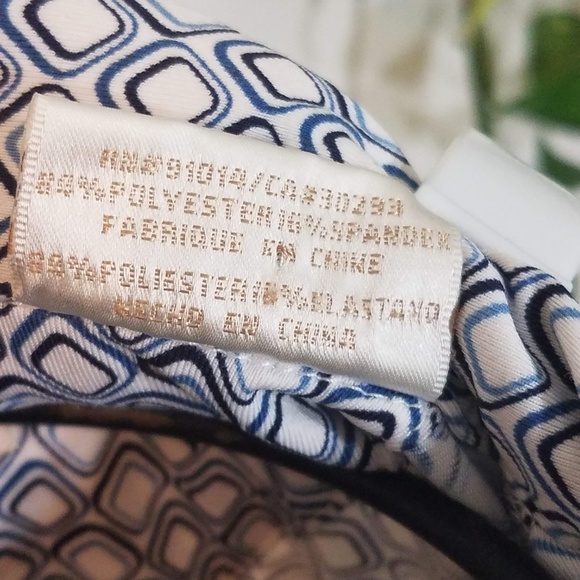 **SOLD** Diamond Pattern White Golf Stretch Polo - Picture 7 of 8